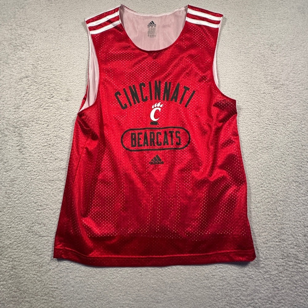 Adidas Jersey Mens S Red Cincinnati Bearcats Mesh Practice Tank Basketball UC